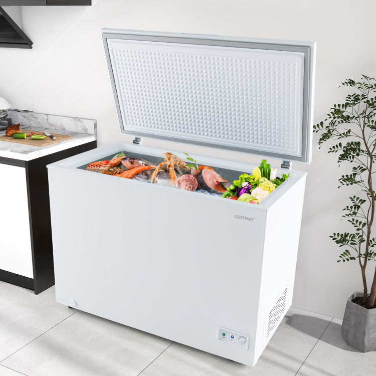 Chairliving 10 cu ft Chest Freezer Adjustable Temperature White