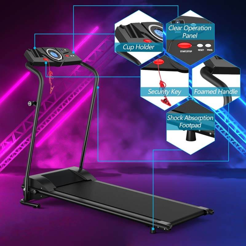 Chairliving 1 HP Electric Foldable Treadmill Compact Black