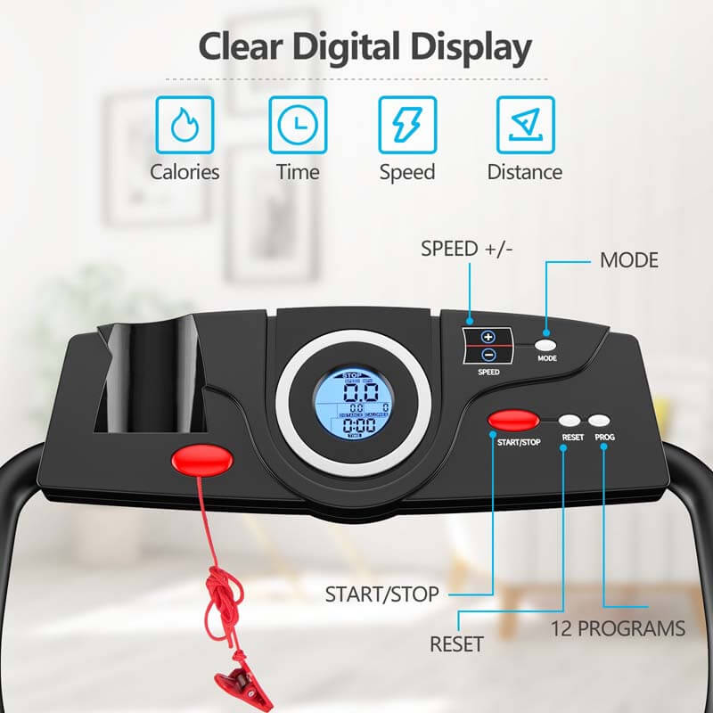 Chairliving 1 HP Electric Foldable Treadmill Compact Black
