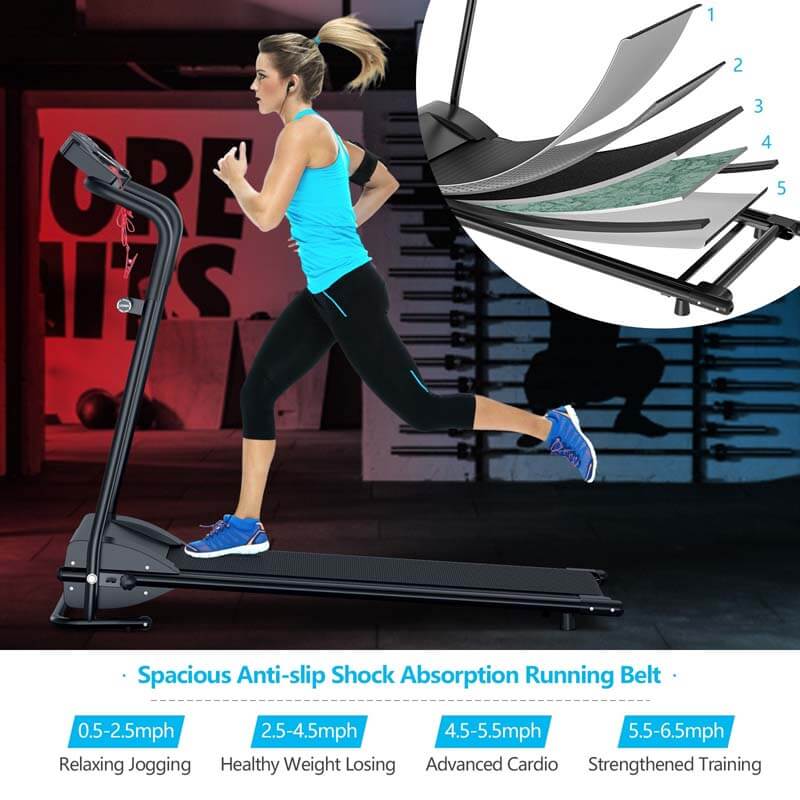 Chairliving 1 HP Electric Foldable Treadmill Compact Black