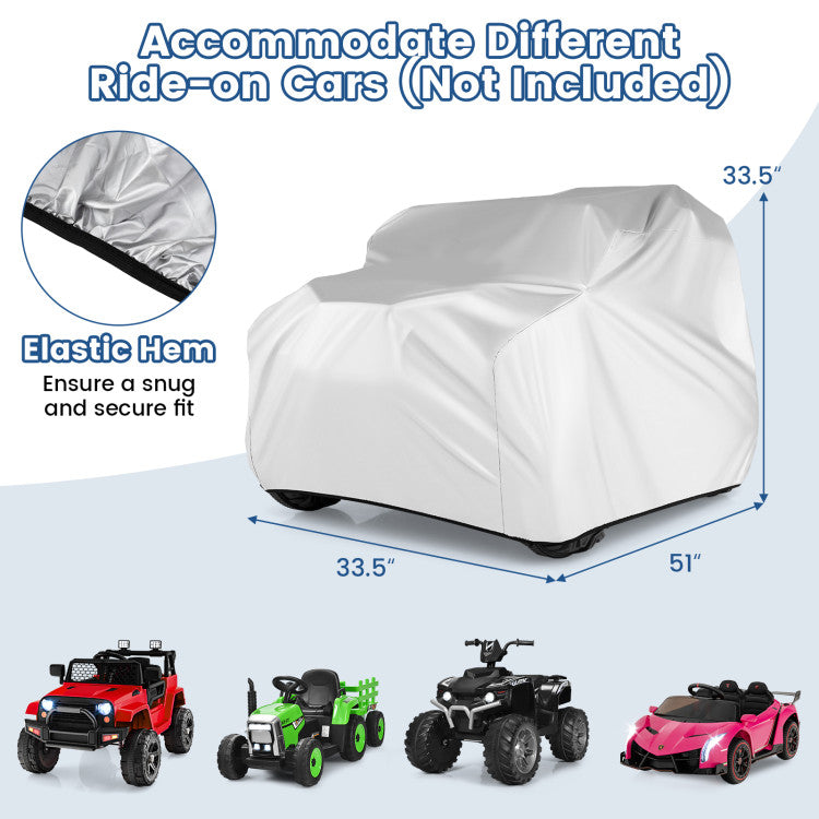 Chairliving Kids Car Cover for Ride-On Toy Cars Weather Resistant